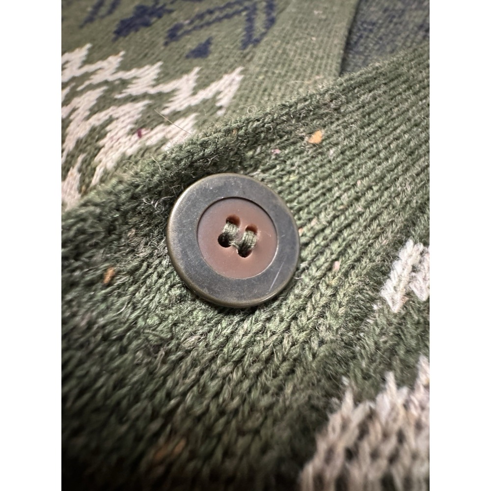90s Vintage‎ Outrigger Knit Cardigan Large Fair Isle Southwestern Wool Blend - Picture 7 of 10